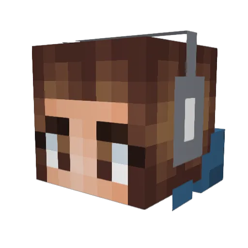 CucumberPrincess Minecraft avatar head, 3D render