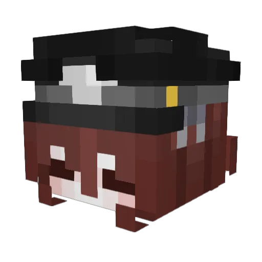 Cucuuu Minecraft avatar head, 3D render