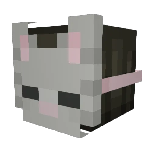 Cudari Minecraft avatar head, 3D render