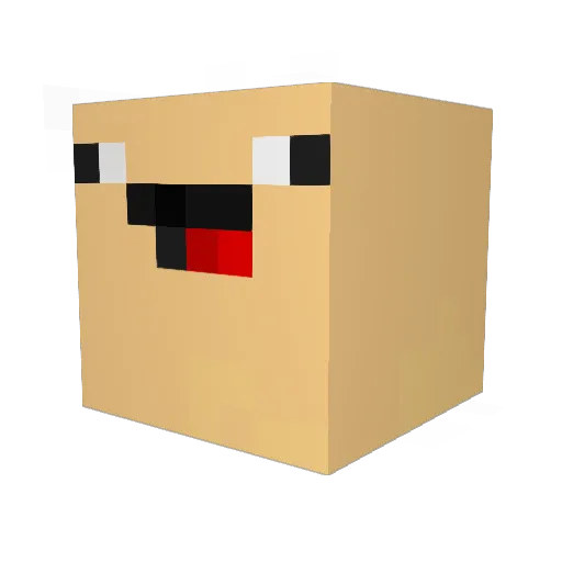 Cudbud Minecraft avatar head, 3D render