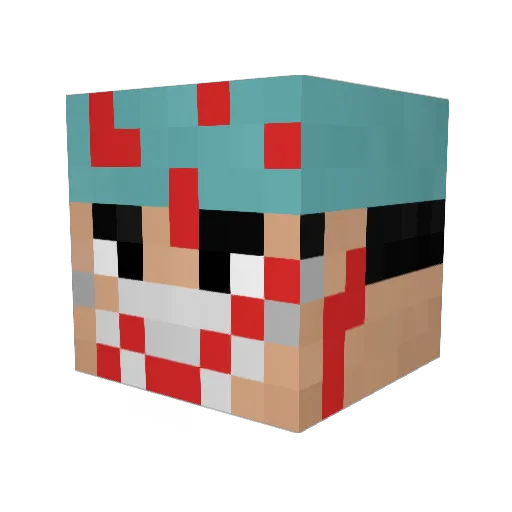 CuddleSmash Minecraft avatar head, 3D render