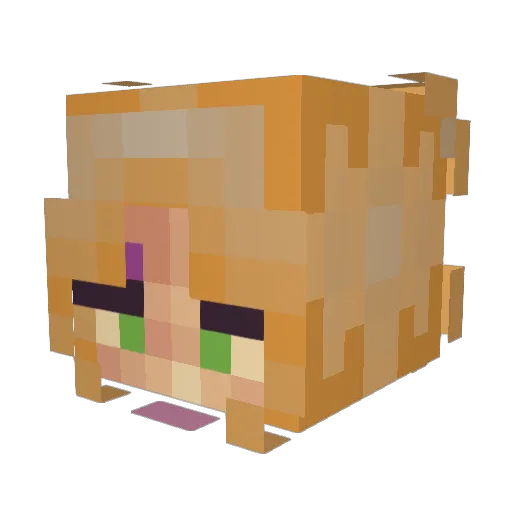 Cuddle_08 Minecraft avatar head, 3D render