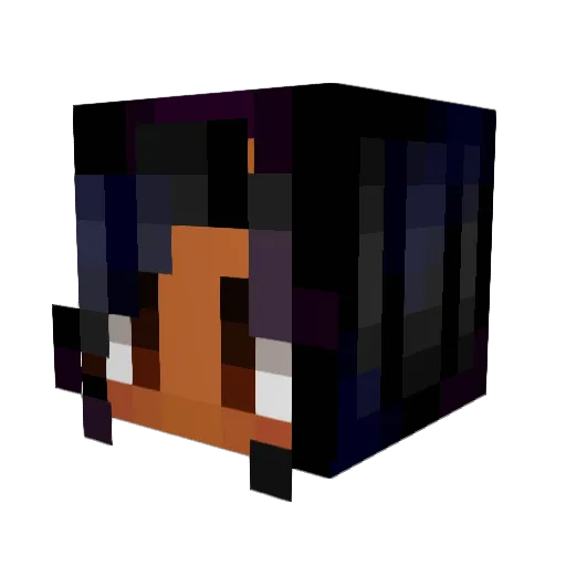 Cuddlefishy Minecraft avatar head, 3D render