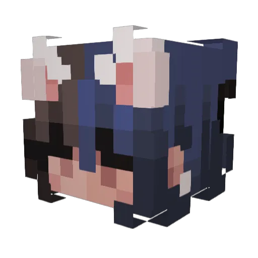 CuddleofDoom Minecraft avatar head, 3D render