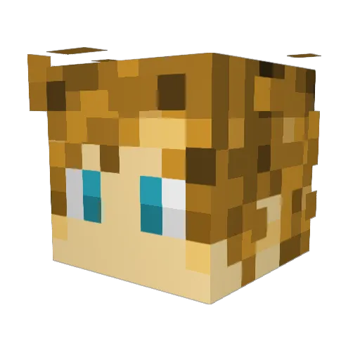 Cuddles1101 Minecraft avatar head, 3D render