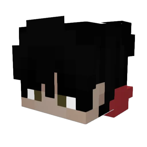 Cuddlinqs Minecraft avatar head, 3D render