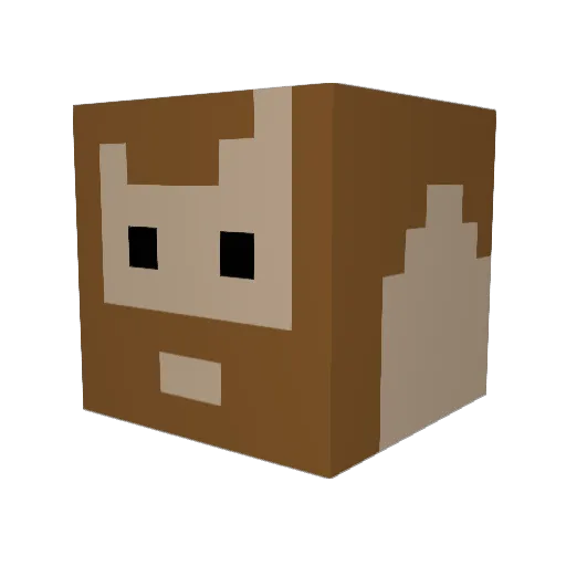CuddlyKAB Minecraft avatar head, 3D render