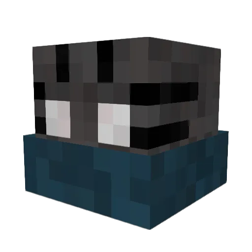 CuddlyLeviathan Minecraft avatar head, 3D render