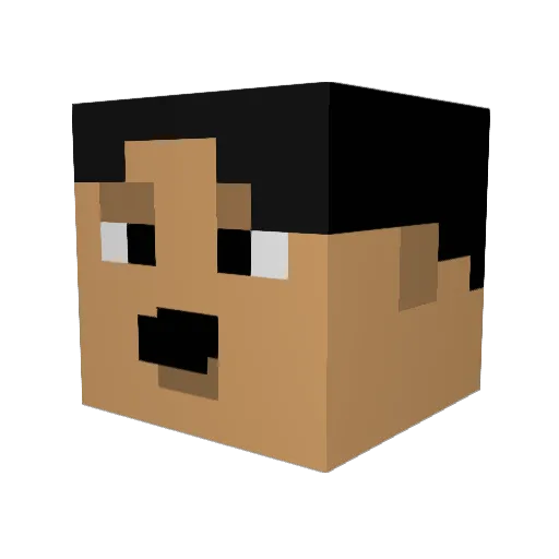 CuddlySet713230 Minecraft avatar head, 3D render