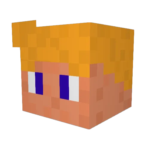CudlesLP2 Minecraft avatar head, 3D render