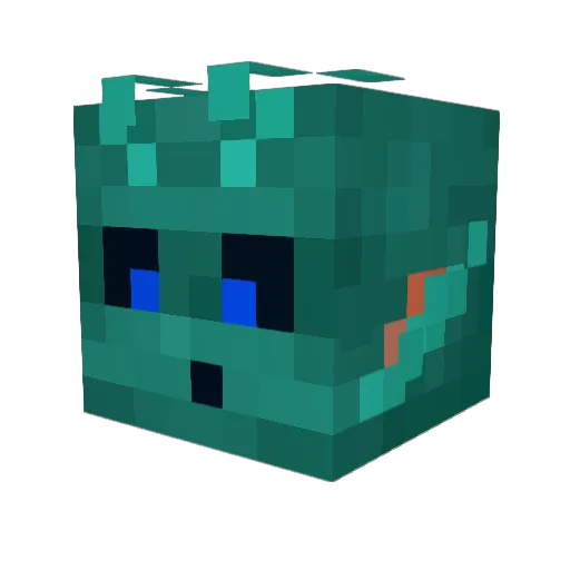 Cudoodles Minecraft avatar head, 3D render