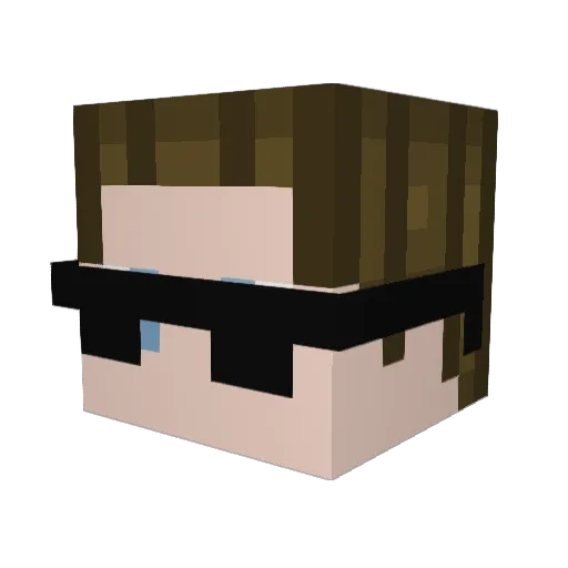CuentinJ2013 Minecraft avatar head, 3D render