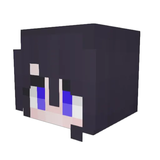 Cuentista Minecraft avatar head, 3D render