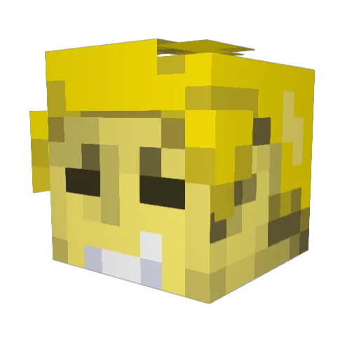 Cuervoo_ Minecraft avatar head, 3D render