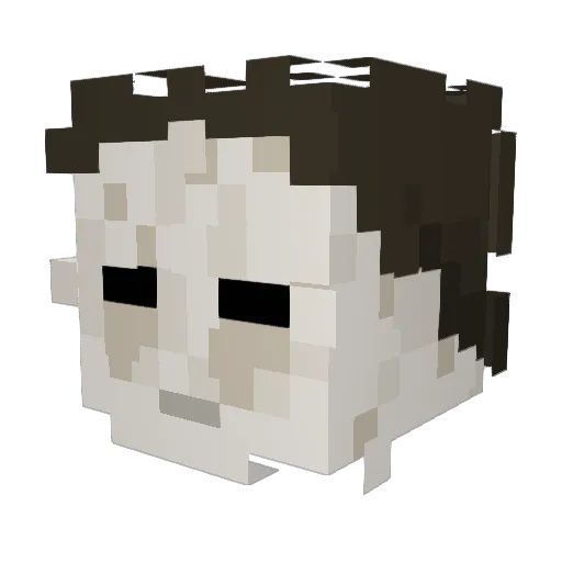 Cuevask8 Minecraft avatar head, 3D render
