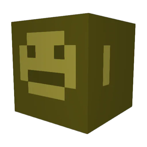 Cueyo Minecraft avatar head, 3D render