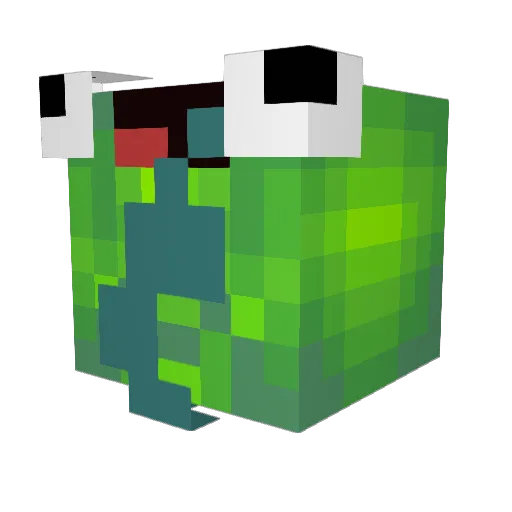 Cufufle Minecraft avatar head, 3D render