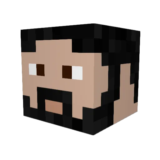 Cugio Minecraft avatar head, 3D render