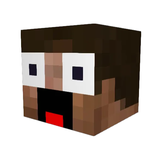 Cui__Xiaohua Minecraft avatar head, 3D render