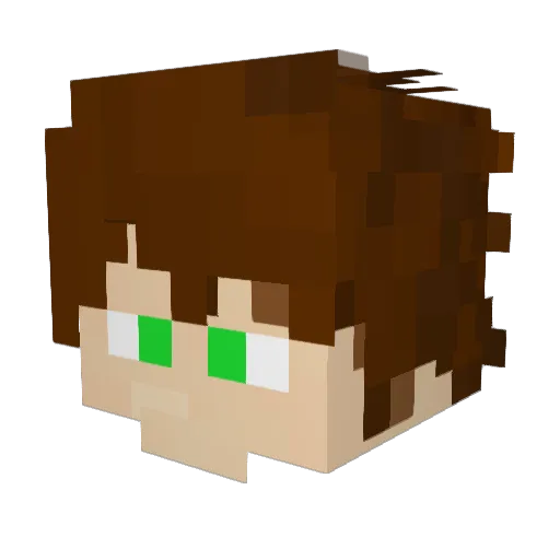 Cuias Minecraft avatar head, 3D render
