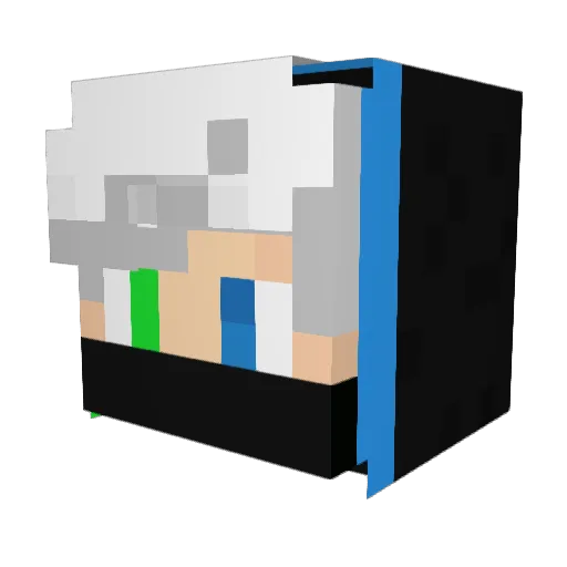 Cuica1 Minecraft avatar head, 3D render