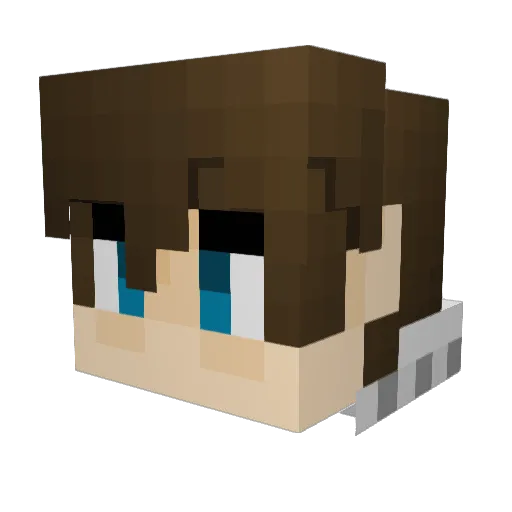 Cuirithir Minecraft avatar head, 3D render