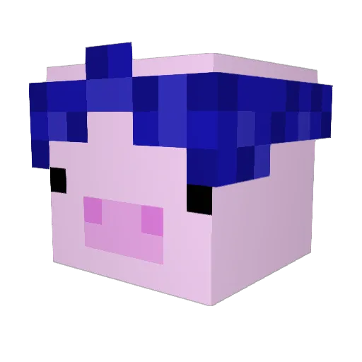 Cujass Minecraft avatar head, 3D render