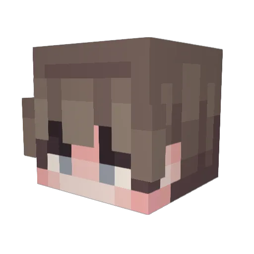 Cuketkar Minecraft avatar head, 3D render