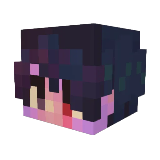 Cukkito Minecraft avatar head, 3D render