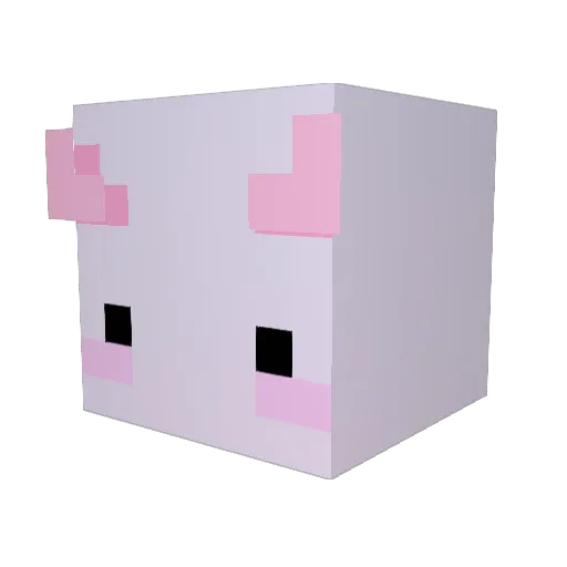 CukrausVata Minecraft avatar head, 3D render