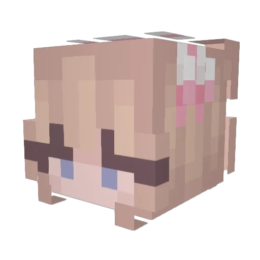 Cukrolik Minecraft avatar head, 3D render