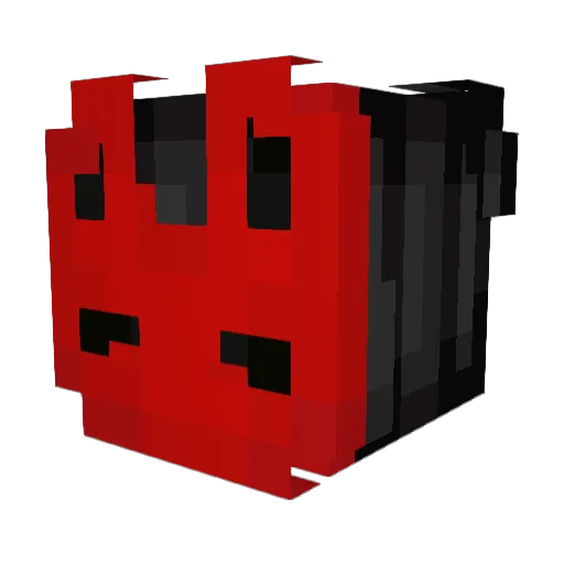 Cuksia Minecraft avatar head, 3D render