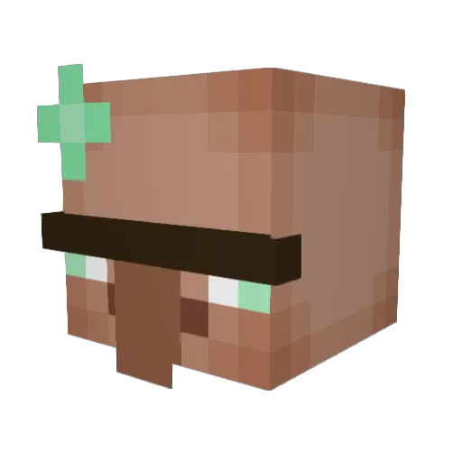 Cukyu Minecraft avatar head, 3D render
