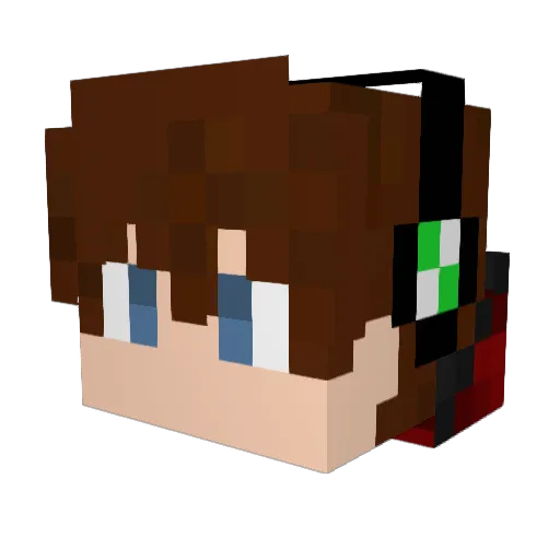 CuleBog Minecraft avatar head, 3D render