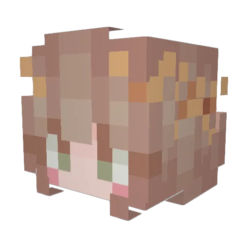 Culfre Minecraft avatar head, 3D render