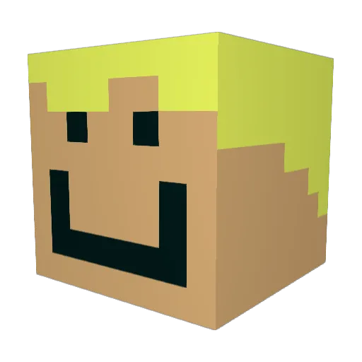 Cullen_Man Minecraft avatar head, 3D render
