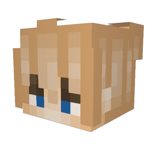 Cultbo Minecraft avatar head, 3D render