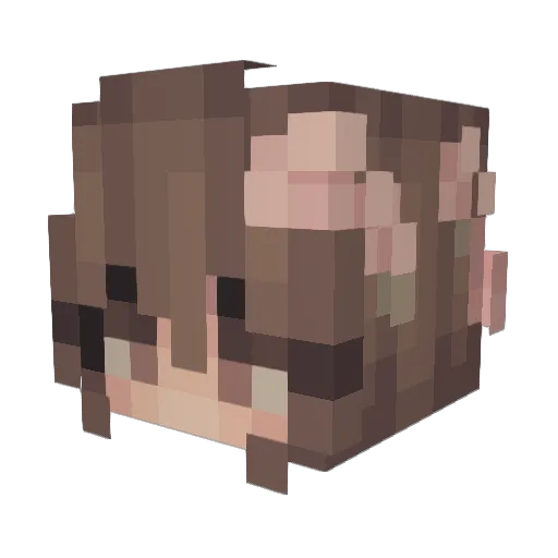 Cultivix Minecraft avatar head, 3D render