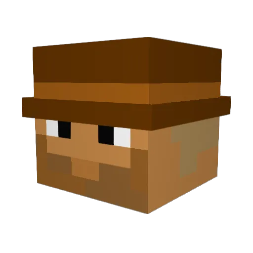 CulturedHeathen Minecraft avatar head, 3D render
