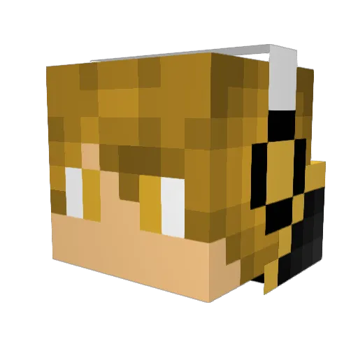 Culumpia Minecraft avatar head, 3D render