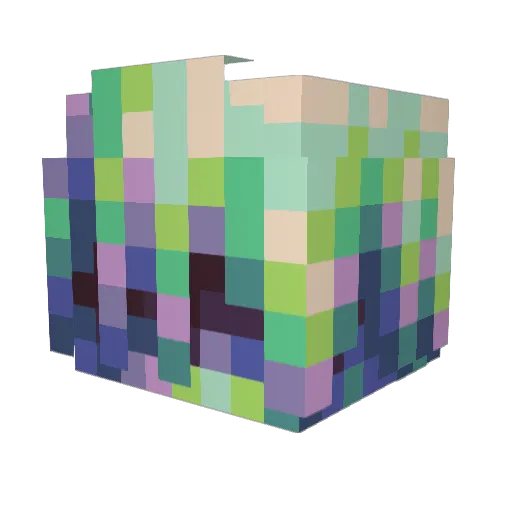 Culverty Minecraft avatar head, 3D render