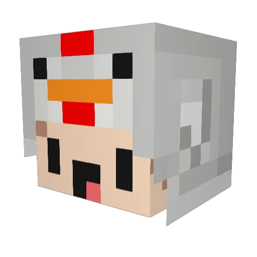 Culy28 Minecraft avatar head, 3D render
