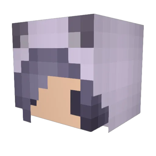 CumHereLilPusPus Minecraft avatar head, 3D render