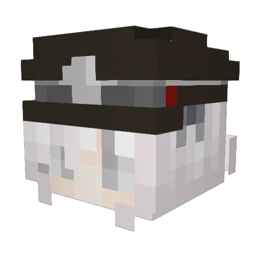 CumHole Minecraft avatar head, 3D render