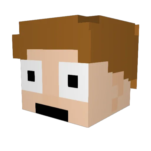 CumOx Minecraft avatar head, 3D render