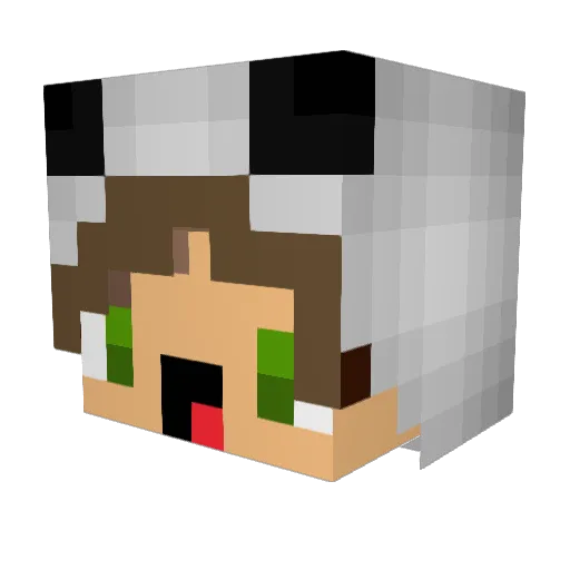 CumaIcad Minecraft avatar head, 3D render