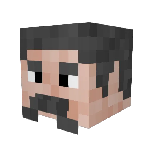 Cumnock Minecraft avatar head, 3D render