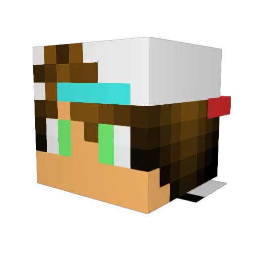 Cumpelalex Minecraft avatar head, 3D render