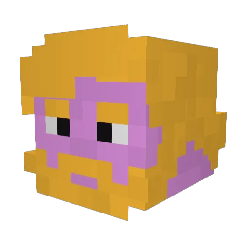 Cumrad69 Minecraft avatar head, 3D render