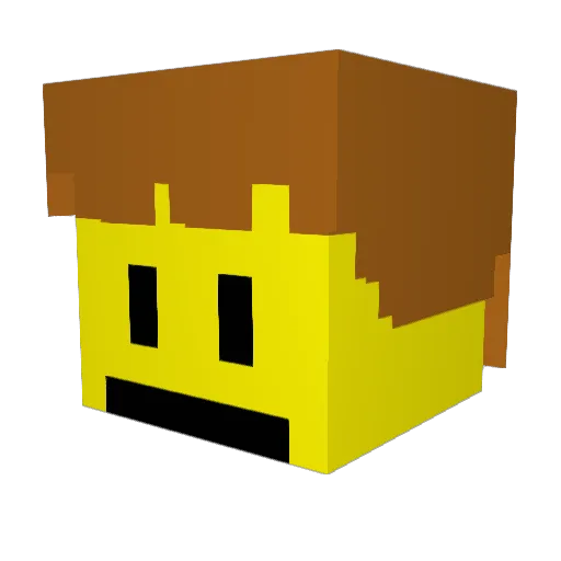 Cumren Minecraft avatar head, 3D render